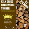 Kiln Dried Hardwood Logs (32 x 21L Bags)